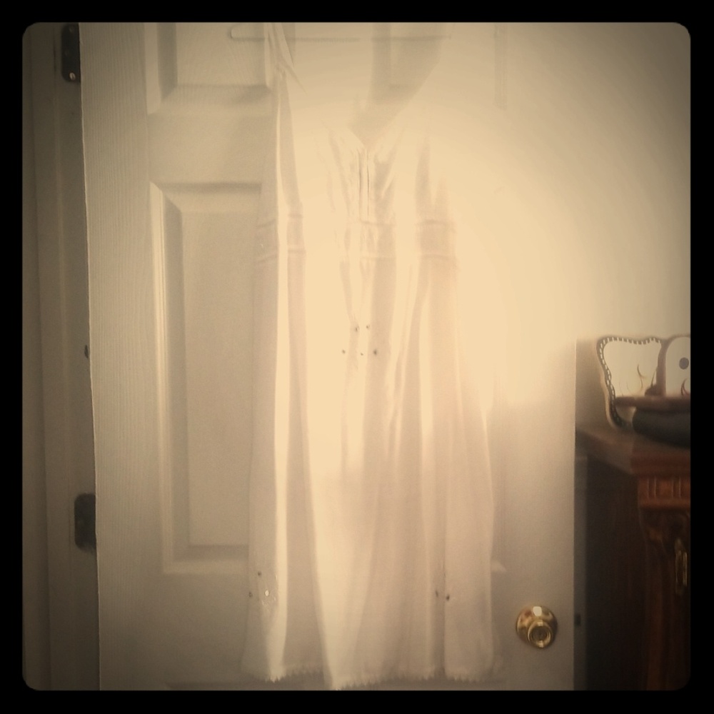 White, beaded dress
